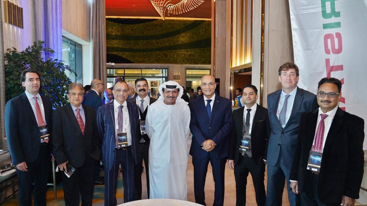 Tristar Group CEO Eugene Mayne (3rd from left) with company officials and executives from the maritime industry at last year’s ‘Safety at Sea’ Conference held in Dubai.