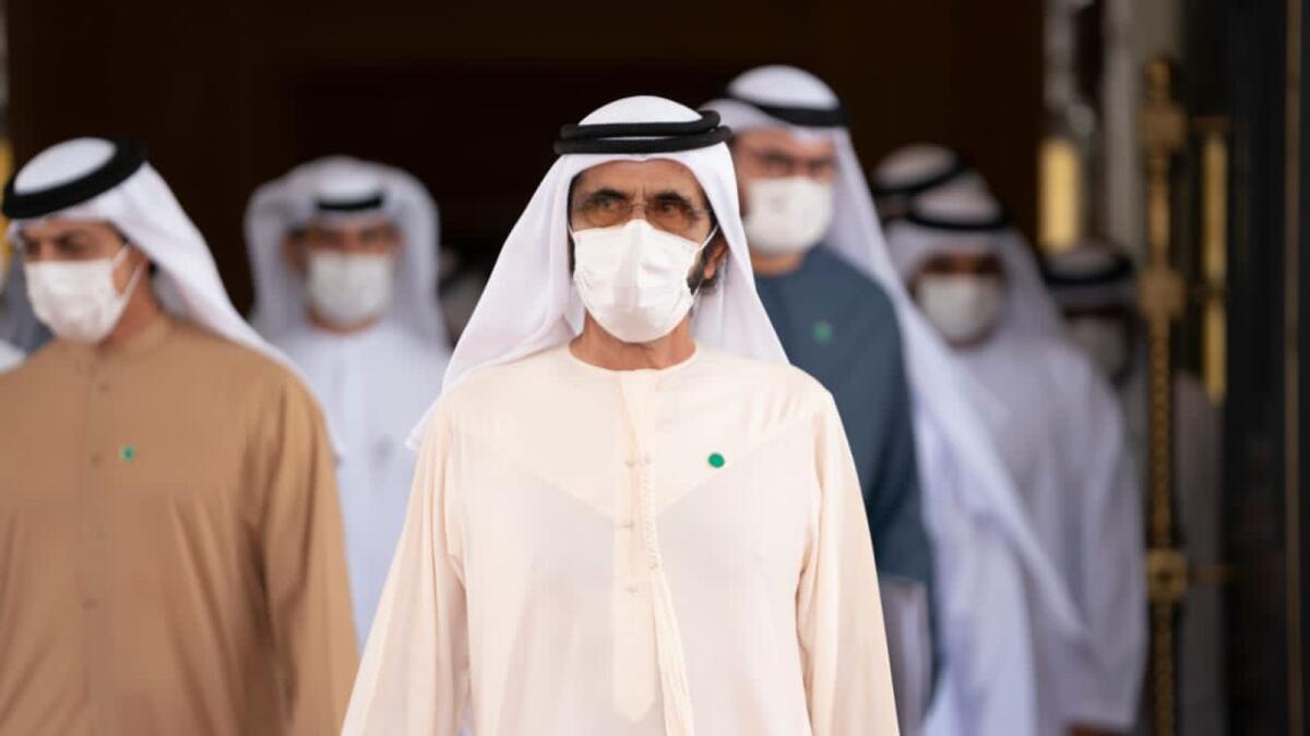 Sheikh Mohammed during the last UAE Cabinet meeting of 2020. — Photos: @HHShkMohd/Twitter