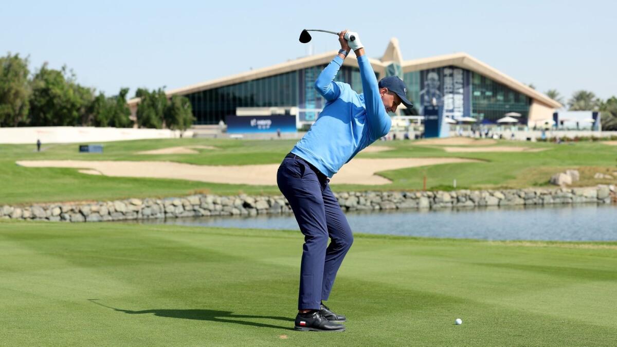 Dubai based Adrian Meronk in action on the National Course at Abu Dhabi Golf Club. - Supplied photo