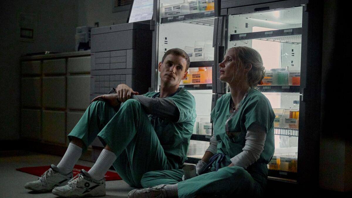 Eddie Redmayne and Jessica Chastain in a scene from 'The Good Nurse.' (Photo: AP)