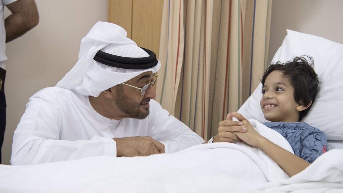 Video: Sheikh Mohamed visits children injured in Fujairah knife attack