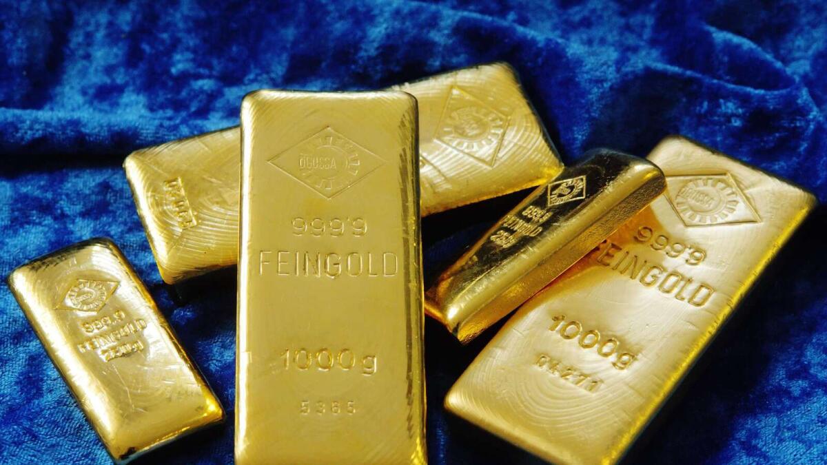 Gold bars at the Austrian Gold and Silver Separating Plant in Vienna. — Reuters file