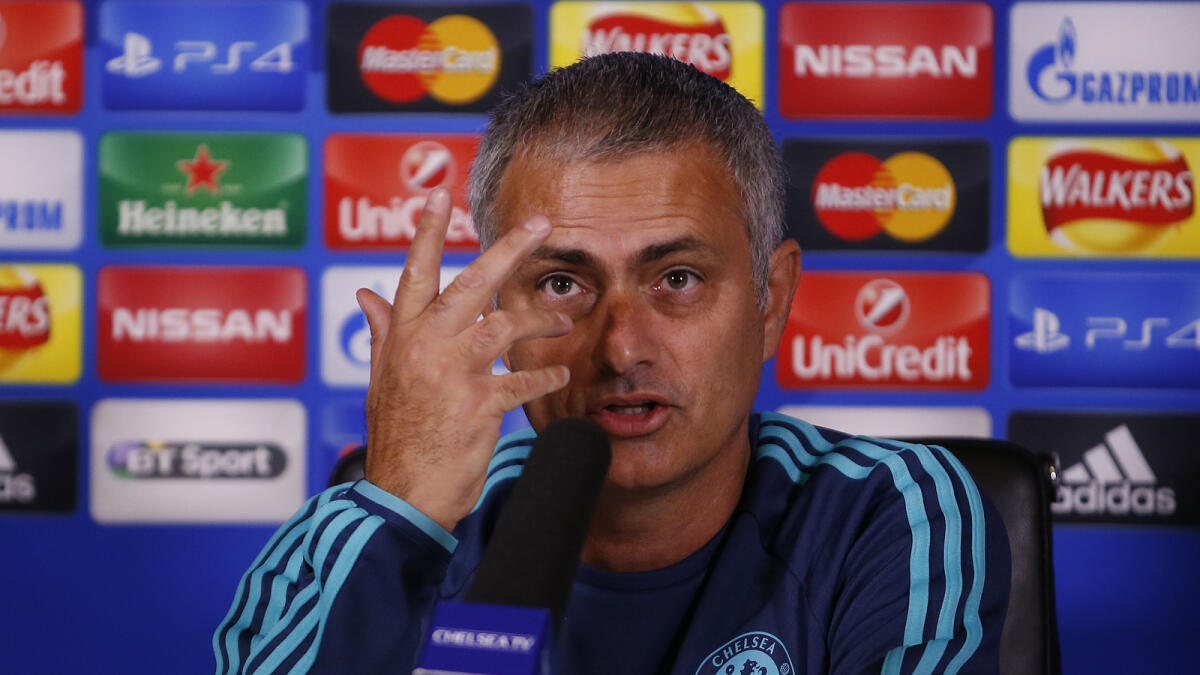 Chelsea manager Jose Mourinho during a Press conference on Tuesday. 