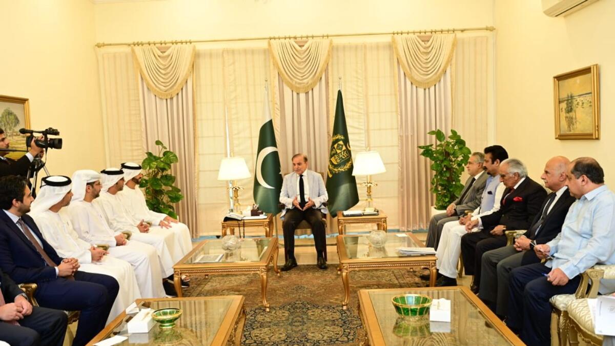 Headed by Sheikh Ahmed Dalmook al Maktoum, a member of the UAE ruling family, the delegation explored investment opportunities in trade, ports and shipping industries of Pakistan. — Supplied photo