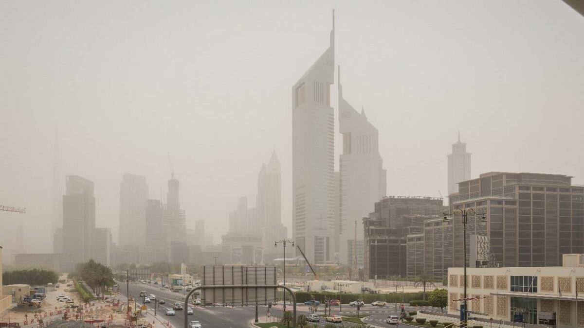 Hot, dusty, day, UAE, National Center of Meteorology, Dubai, Abu Dhabi