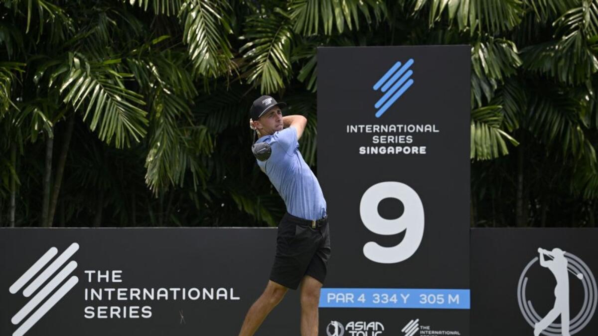 Round three leader David Puig (Spain) in action on the golf course at Tanah Merah Country Club (TMCC), Singapore on the Asian Tour.- Supplied photo