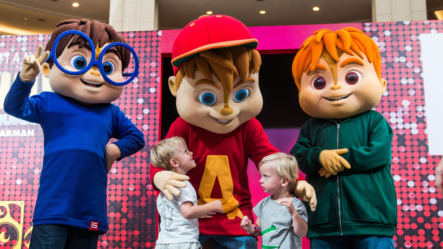 The chipmunks, Simon, Alvin and Theodore performing for DSS in 2016. - File photo