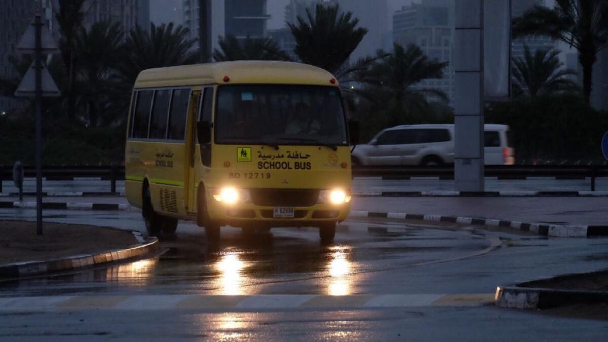 Rains over Al Quoz, Dubai