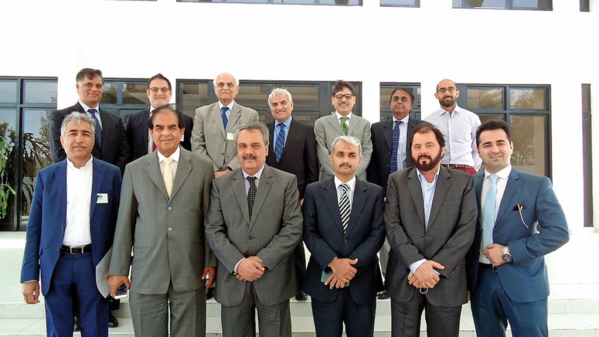 Members of the Executive Board of the Pakistan Business Professional Council (PBPC) in Abu Dhabi.
