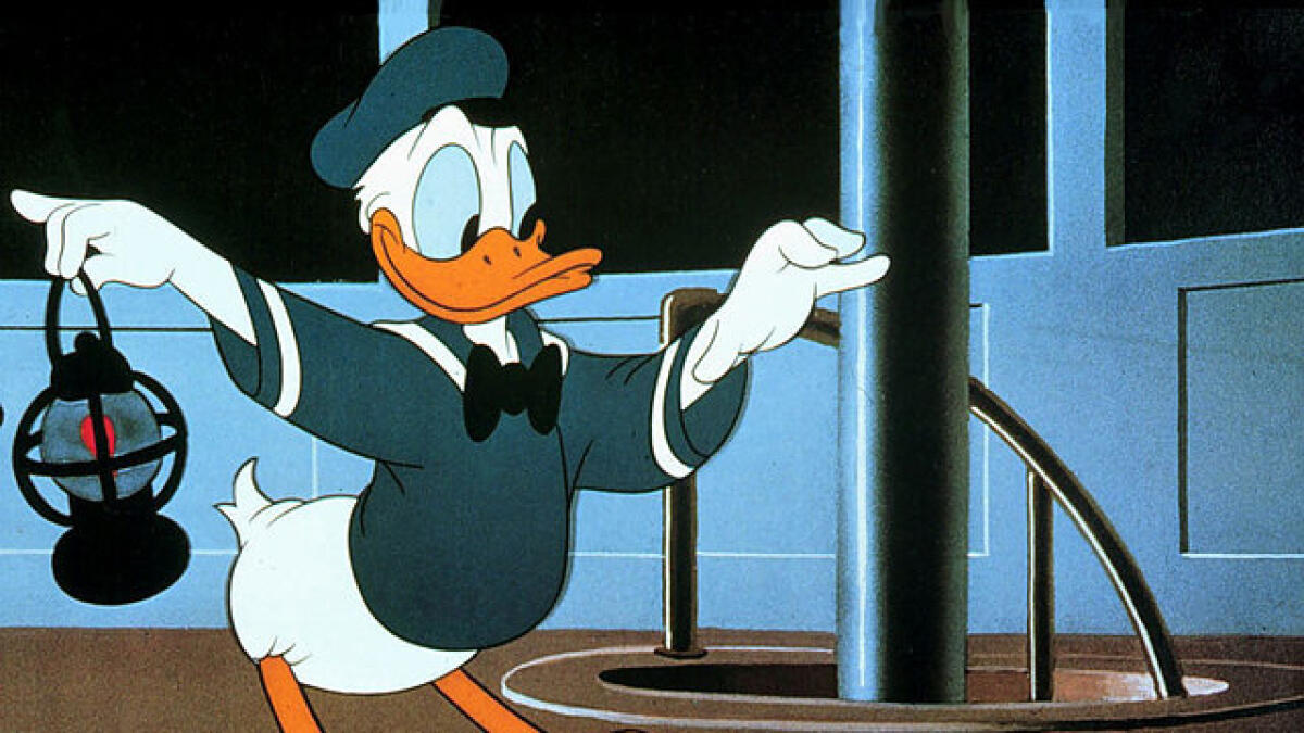 Famous for his semi-intelligible speech and temperamental personality was Donal Duck whom Disney created in 1934.