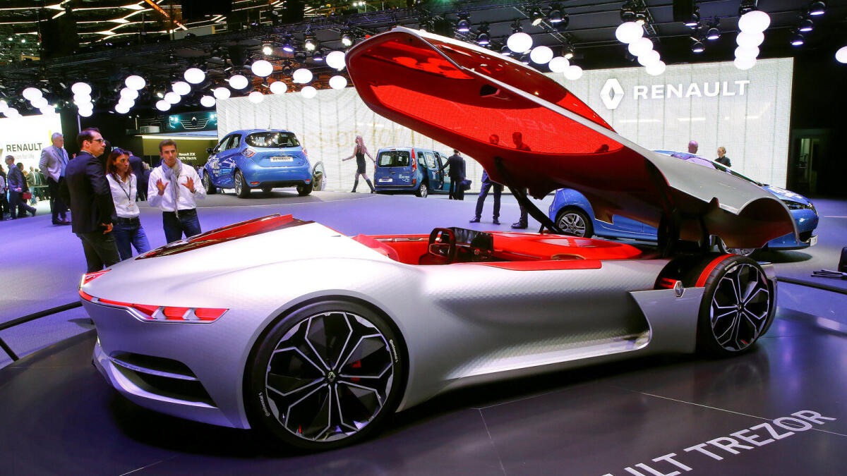 A Renault Trezor concept car is seen during the 87th International Motor Show at Palexpo in Geneva, Switzerland, March 7, 2017. Reuters