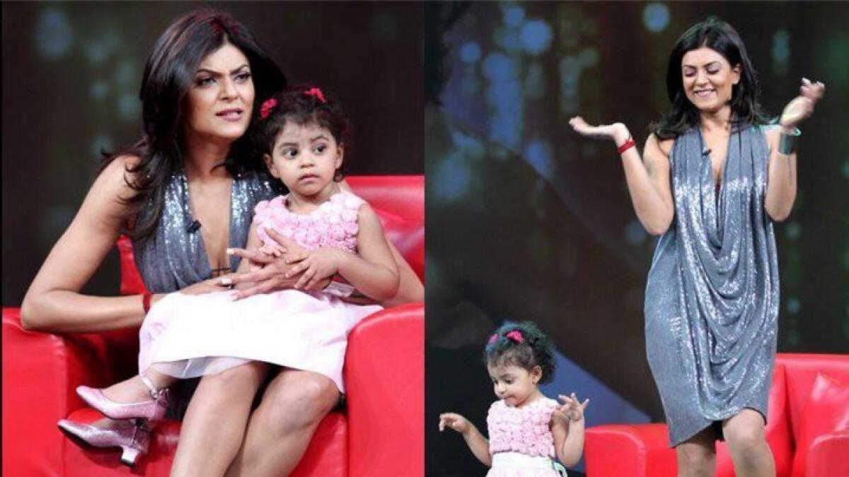 Bollywood actress Sushmita Sen has adopted two girls and is single handedly raising them. -Image via Facebook