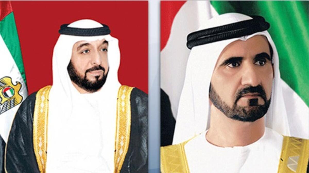 Sheikh Khalifa and Sheikh Mohammed.