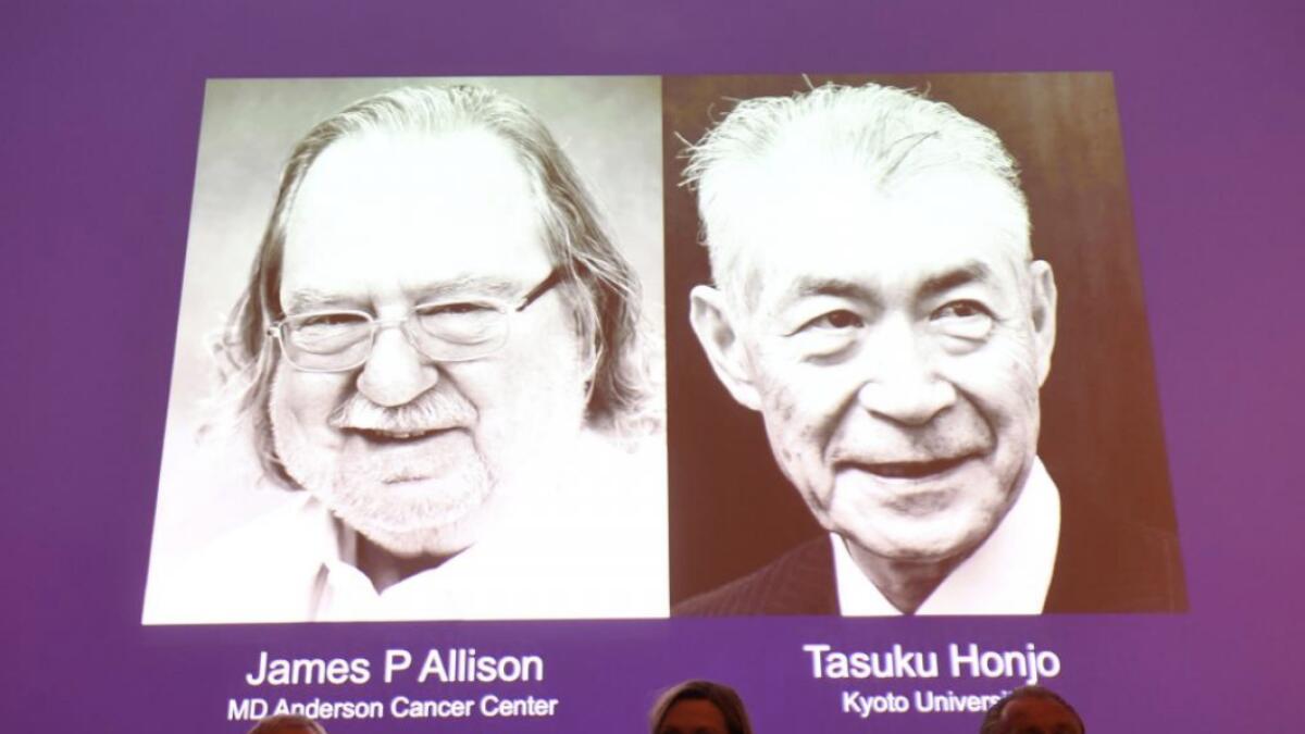 US, Japanese pair win Nobel Medicine Prize for cancer therapy
