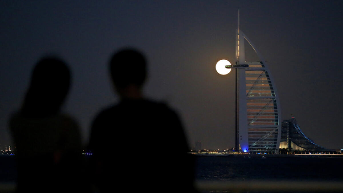 Supermoon view from Palm Jumeirah