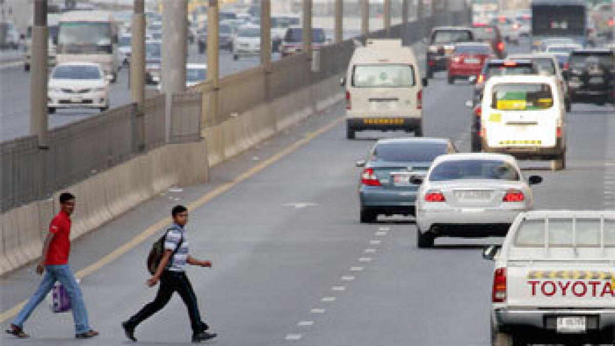 Pedestrian safety drive in Sharjah