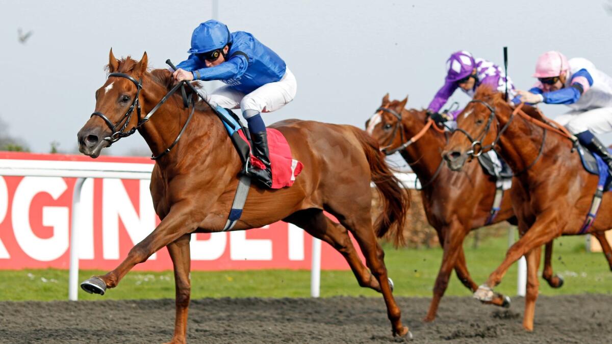 Notable Speech (William Buick) wins The British EBF Conditions Stakes at Kempton. - Photo Steven Cargill /Godolphin