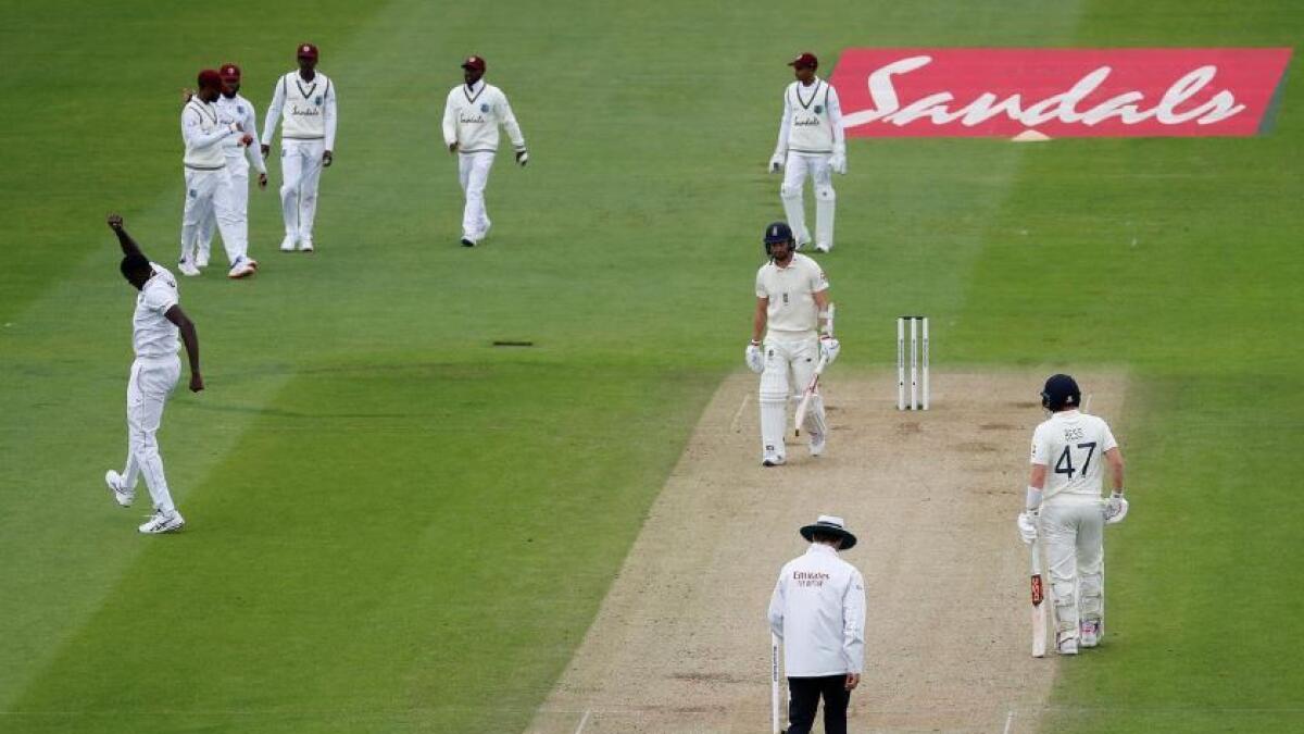 It was a disappointing day for England and, with a better weather forecast for Friday, West Indies have the chance to seize control of the match. (Reuters)