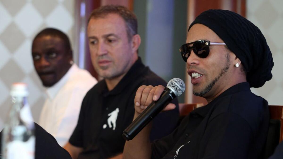 Football: Brazilian great Ronaldinho rolls back the years during Dubai visit