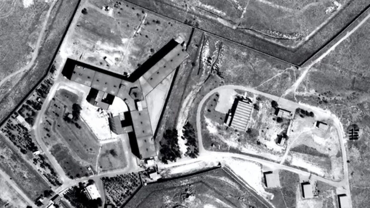 An aerial view of Saydnaya prison. Photograph: Amnesty