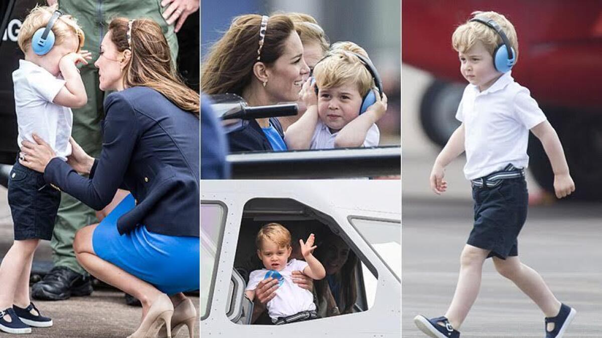WATCH: Prince George gets to pilot a jet - almost