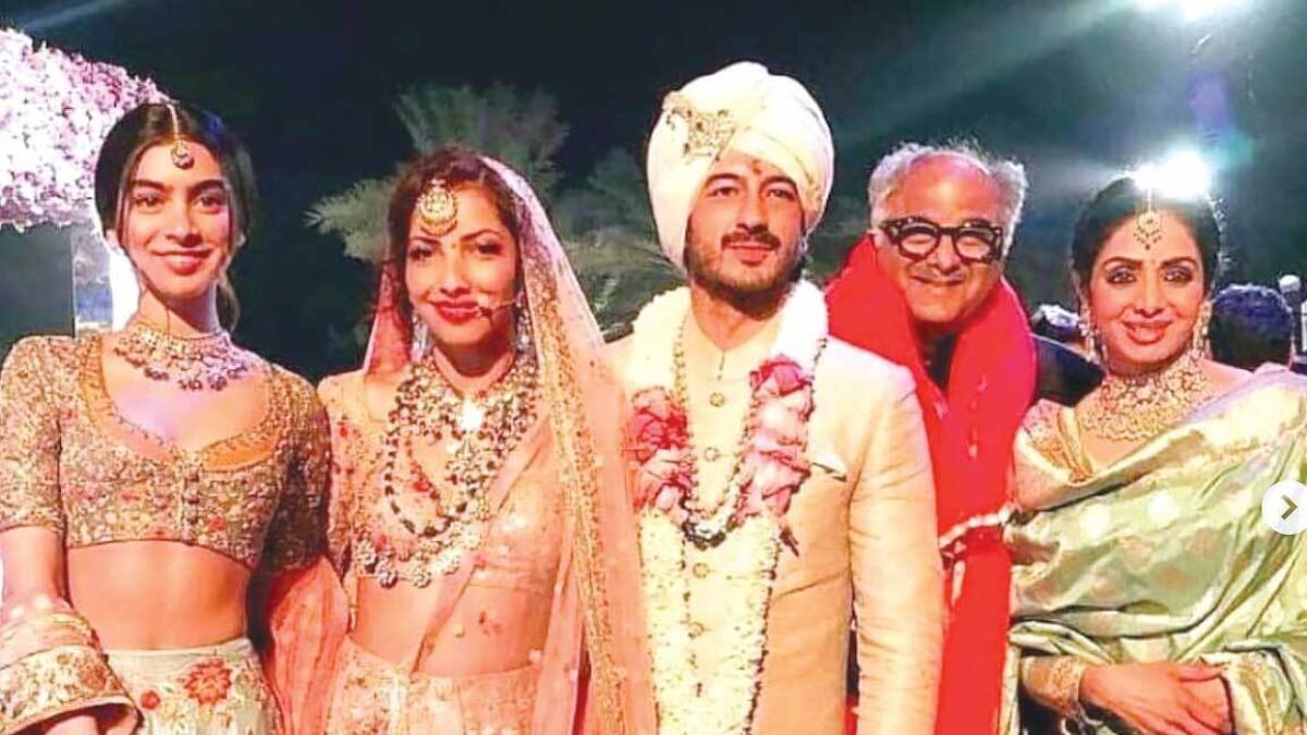Sridevi during her nephew Mohit Marwah’s wedding in Ras Al Kahimah— Instagram photo