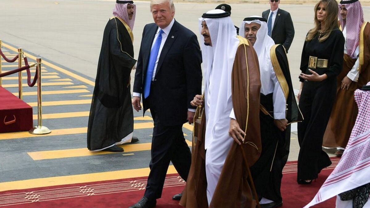President Trump and Saudi King Salman meet in Riyadh