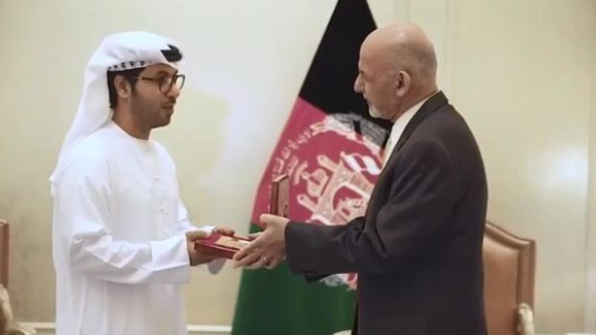 Video: Afghan President honours family of UAE martyr Jumaa Al Kaabi 