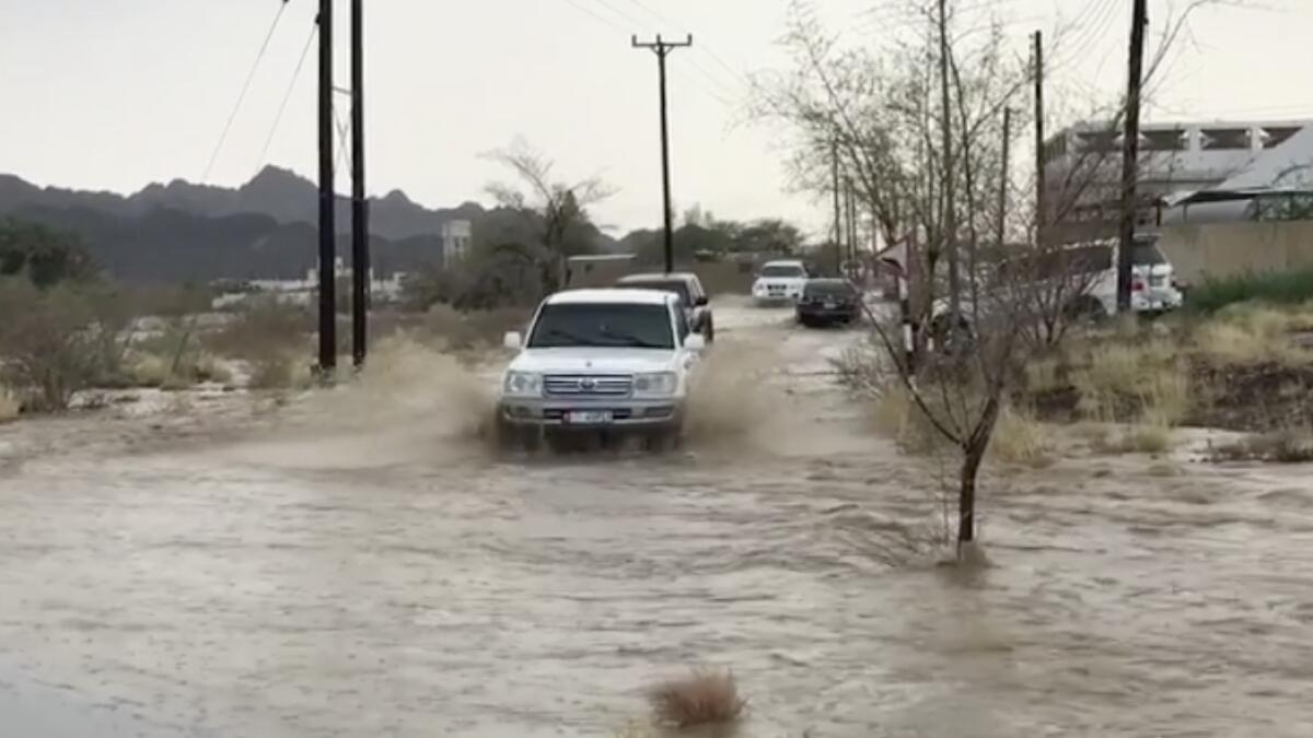 Video: Rains, floods hit UAE this weekend