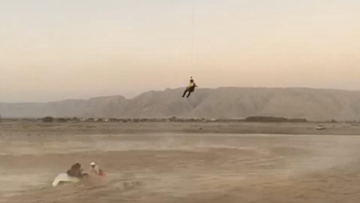 Several residents were stranded in flooded wadis prompting the Royal Oman Police to use helicopters to reach them.