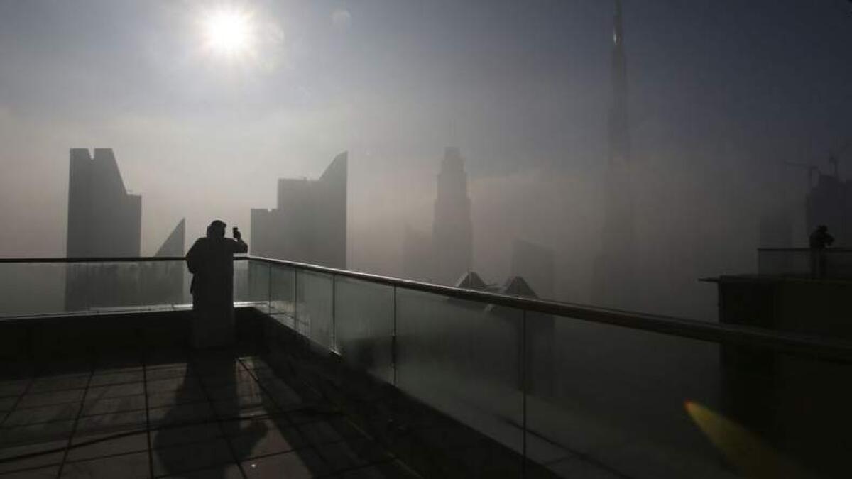 Wake up to a foggy morning in UAE this Saturday