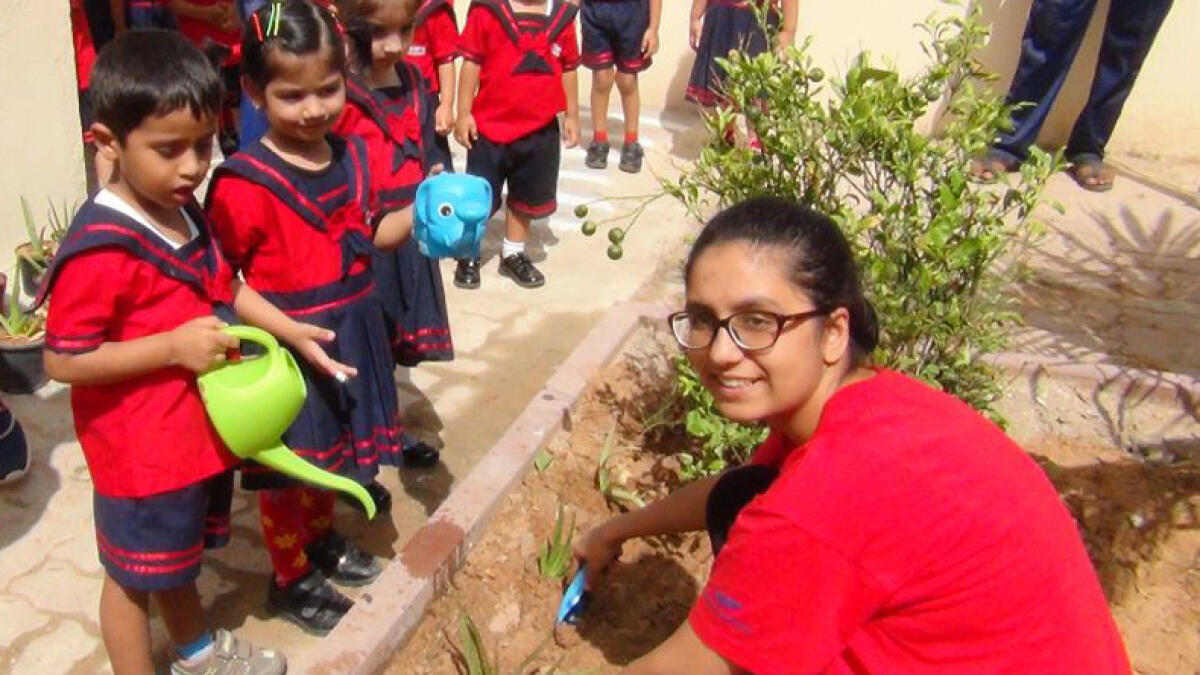 Indian girl plants 100 trees on her birthday