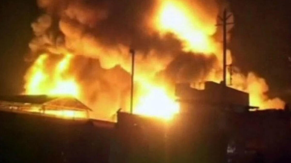 Huge fire breaks out at manufacturing unit in Hyderabad