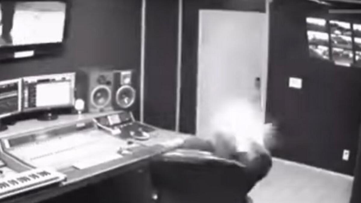 WATCH: Famous rappers phone explodes in his face