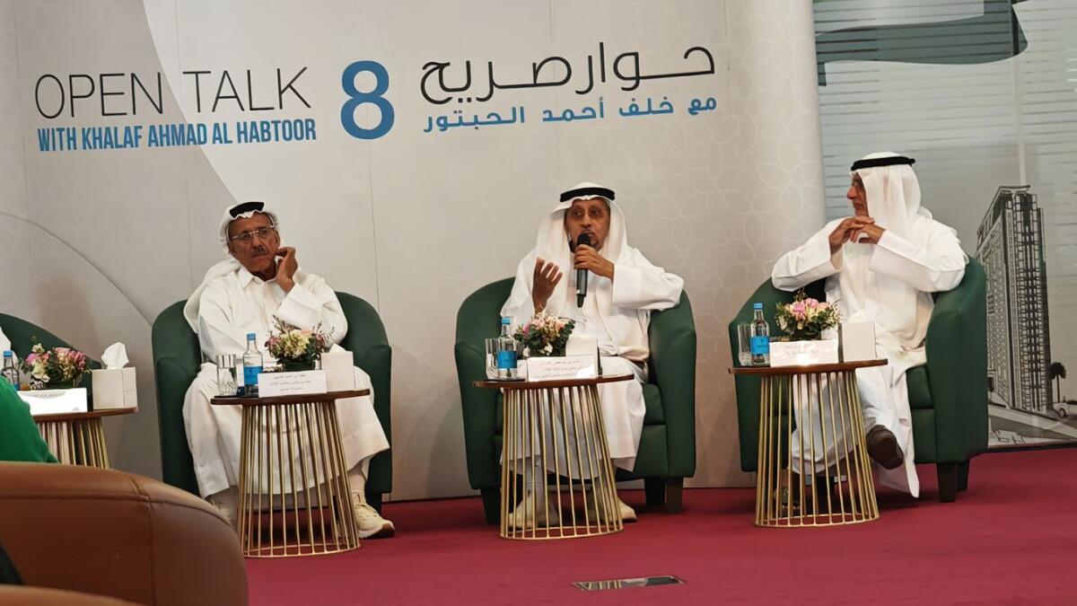 Khalaf Ahmad Al Habtoor and others at the Open Talk session. — Photo: Supplied