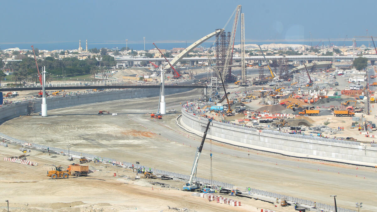 Work on Dubai Canal progressing at Safa Park in Dubai on October 13, 2016. Photo by Juidin Bernarrd/Khaleej Times
