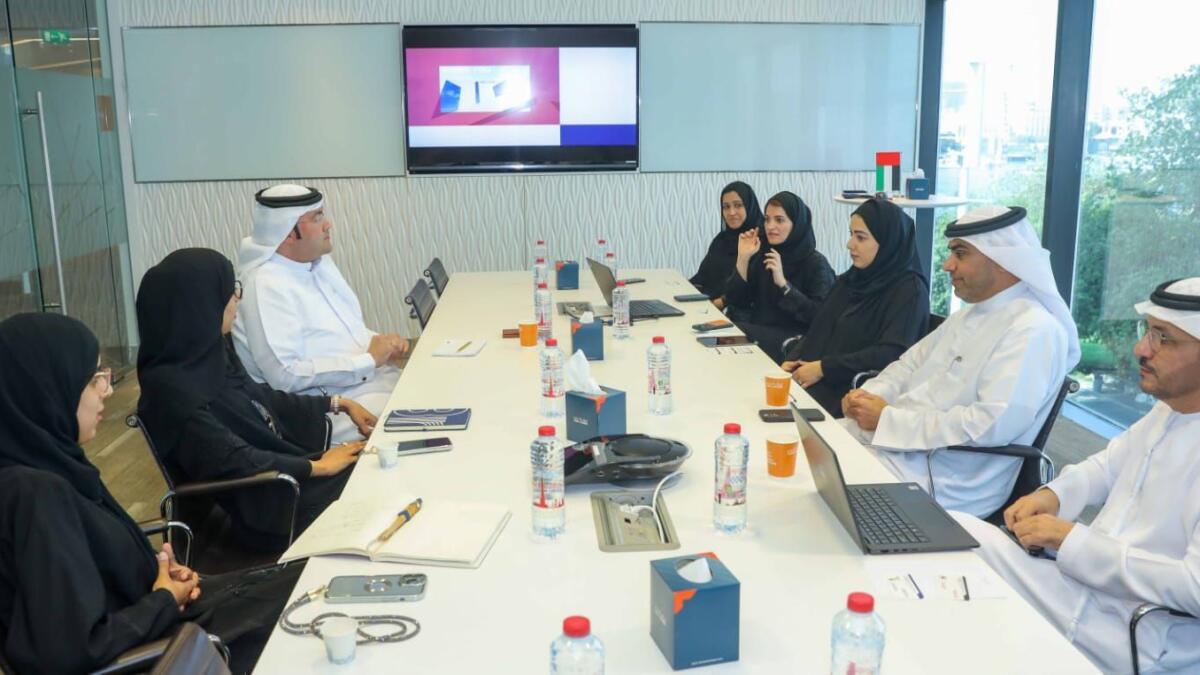 Abdulla Al Theeb, director - Membership &amp; Documentation Services, Dubai Chamber of Commerce; Aisha Alnuaimi, director - Commercial Services; Nawal Alnuaimi, director – Event; and Ahmed Alsharhan, senior manager - Certificates of Origin and Attestations, attending the meeting. — Supplied photo