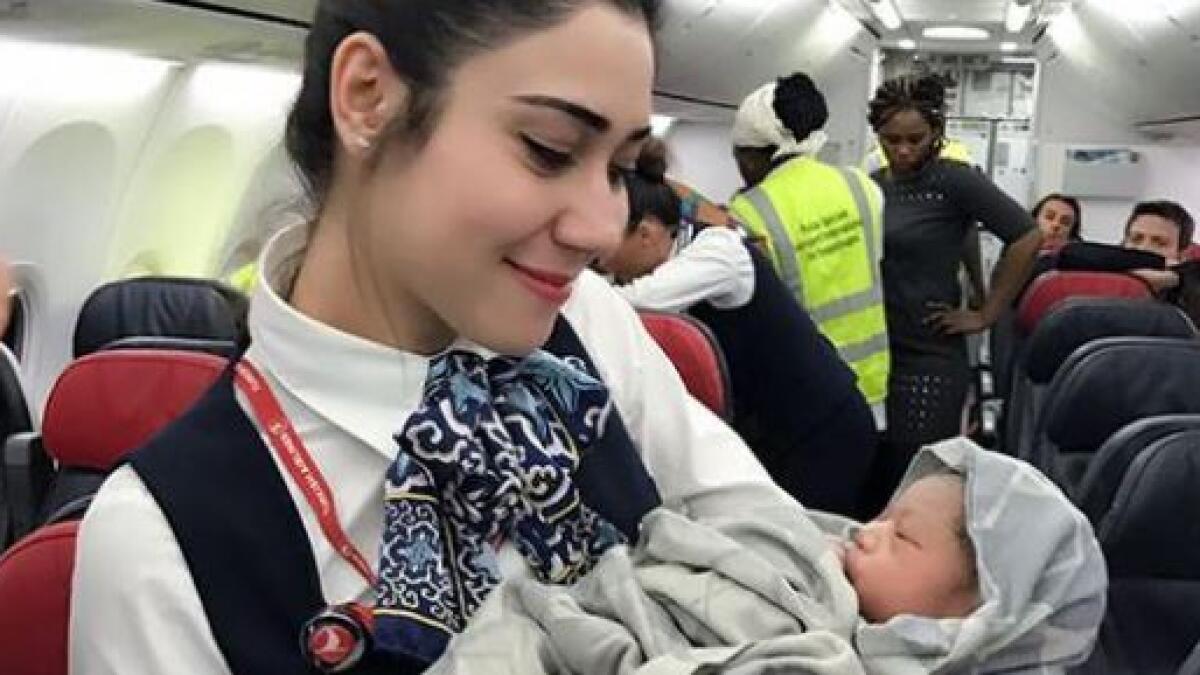 Video: Woman gives birth on Turkish Airlines flight