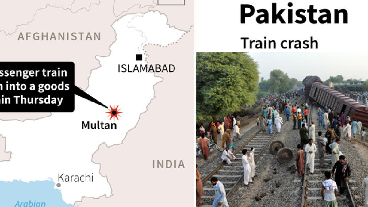 Pakistan train crash kills six, injures more than 150