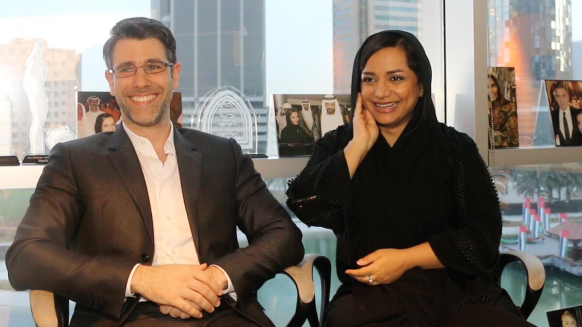 Christian Peter, a Swiss national, with his Emirati filmmaker wife Nayla Al Khaja.