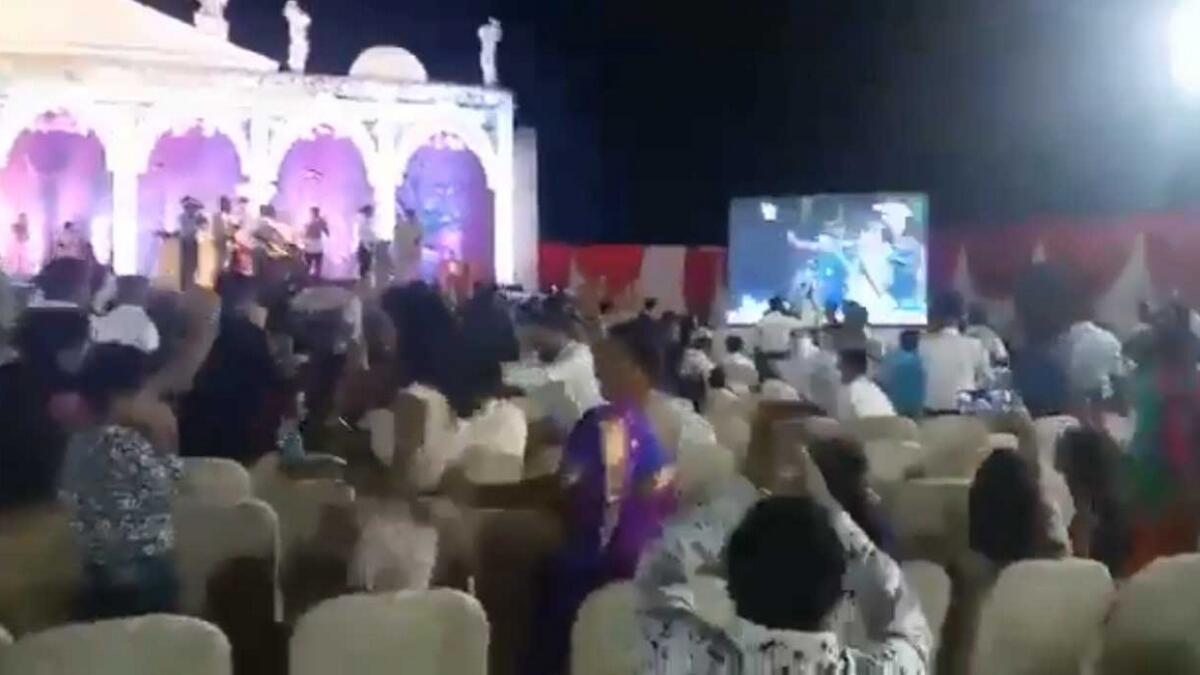Video: Guests ignore bride and groom, watch IPL finale at wedding