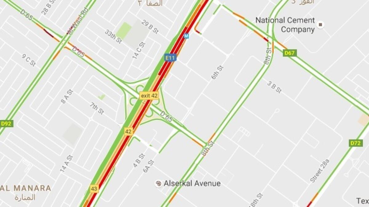 Motorists beware of slow moving traffic on Dubai roads