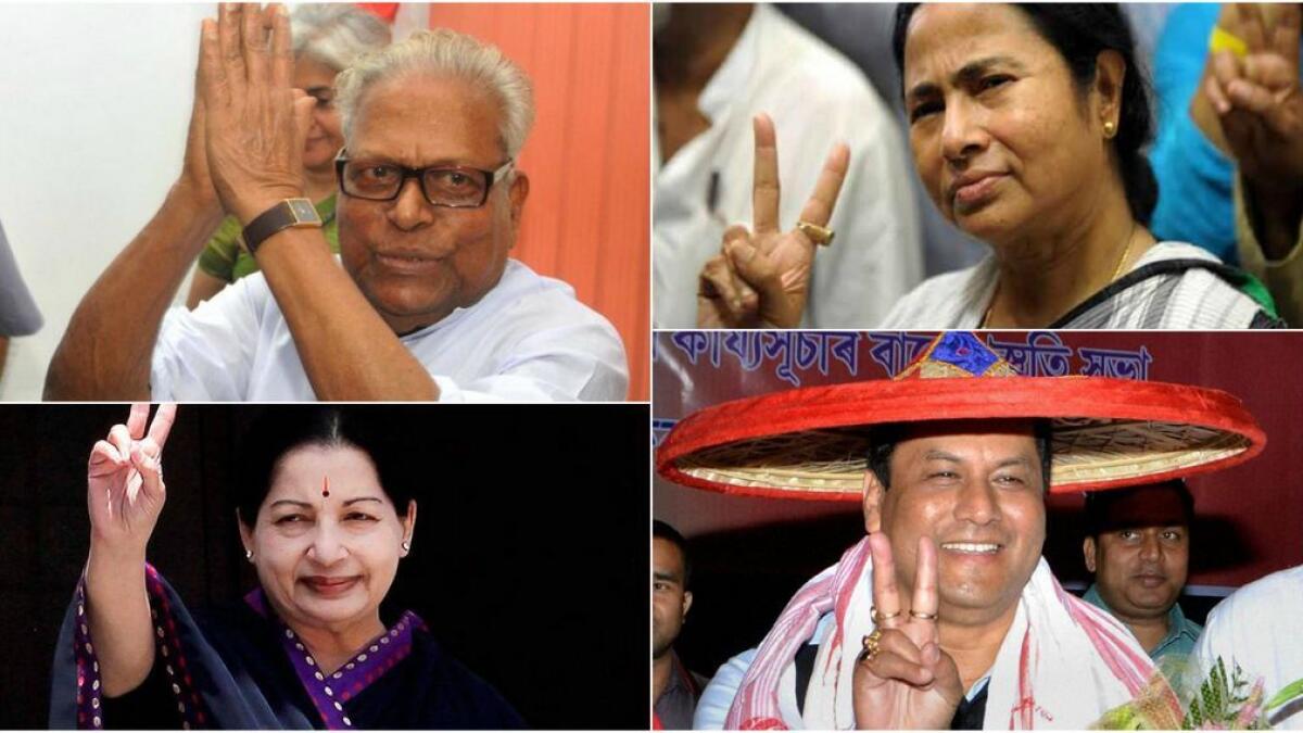 Trinamool, AIADMK retain power, BJP takes Assam, Left Kerala
