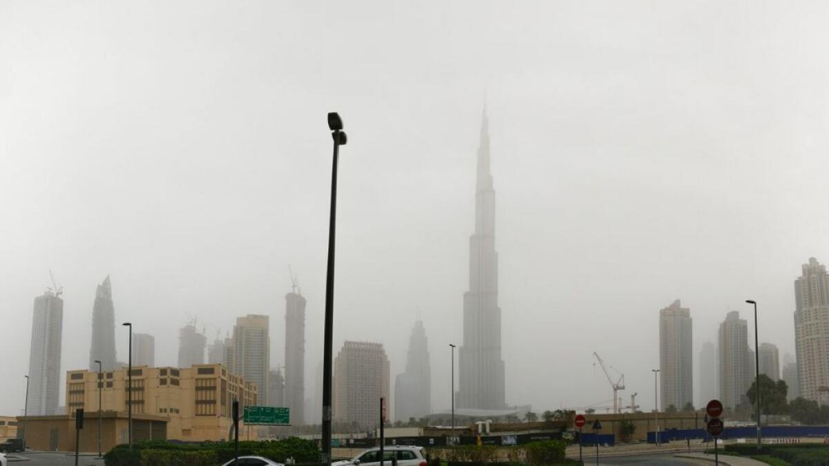 Watch: Dust storm, rain hits UAE on weekend