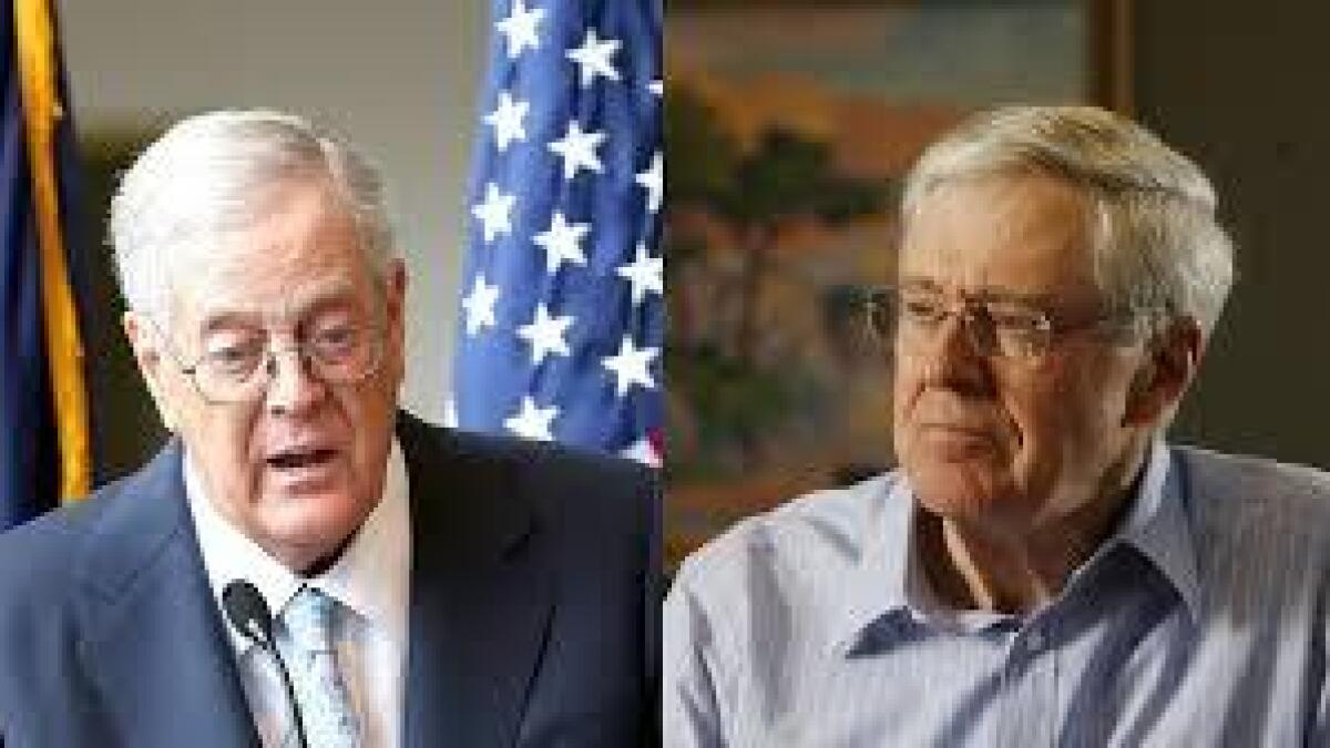 For both Koch Brothers, it was just below $1 billion.