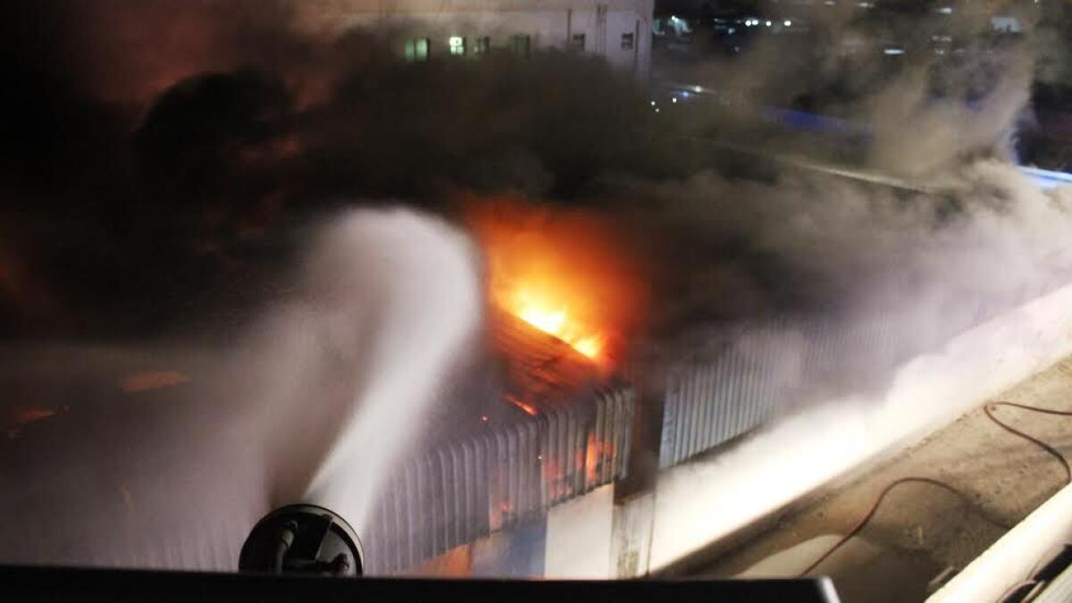 Four warehouses gutted in Ajman Industrial Area fire