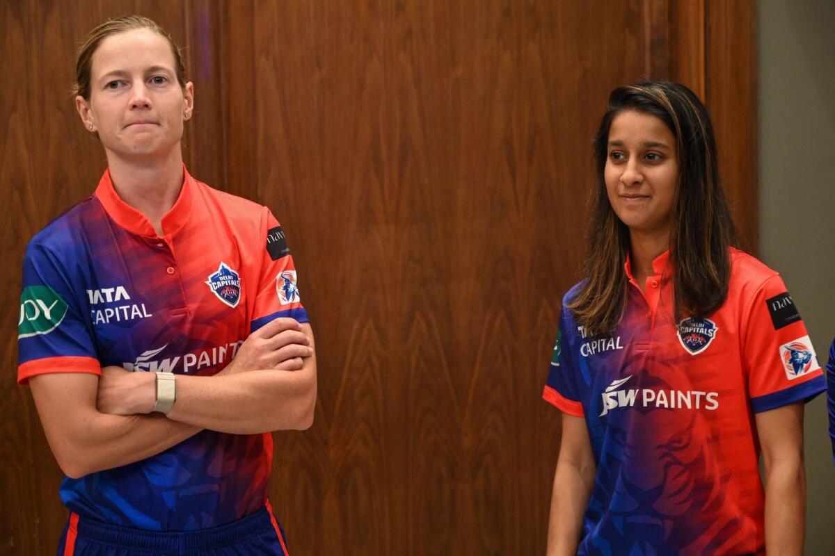 Captain Meg Lanning (left) alongside vice-captain Jemimah Rodrigues in Mumbai on Thursday. — AFP