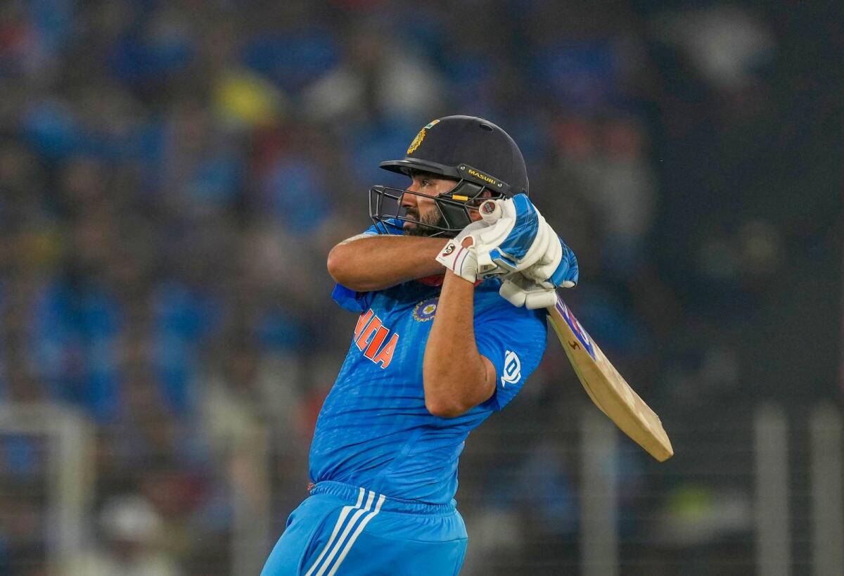 India's captain Rohit Sharma plays a shot during the match against India. — PTI
