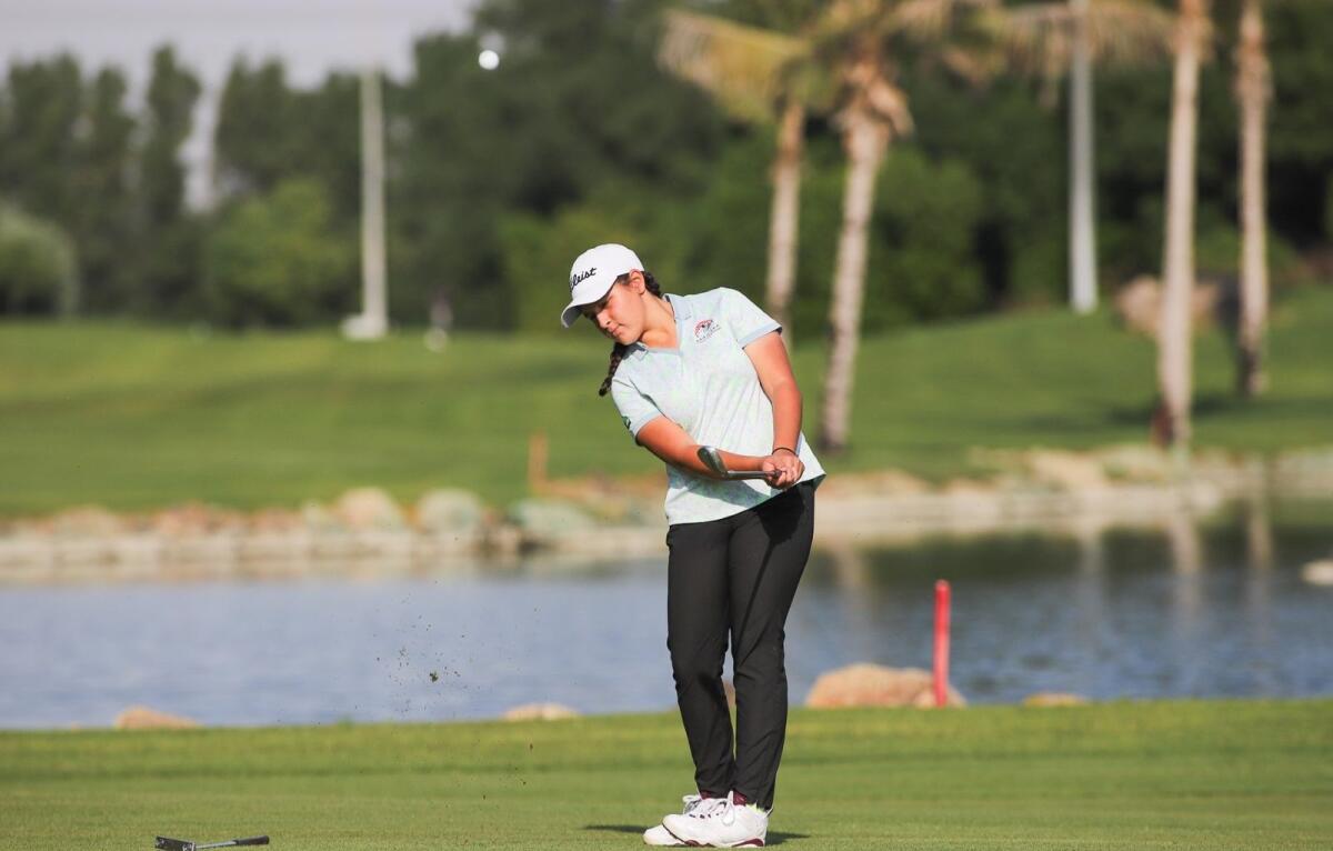 Emirati Sara Ali in action and on her way to play in the R&amp;A's Junior Open in Scotland next month.- Supplied photo