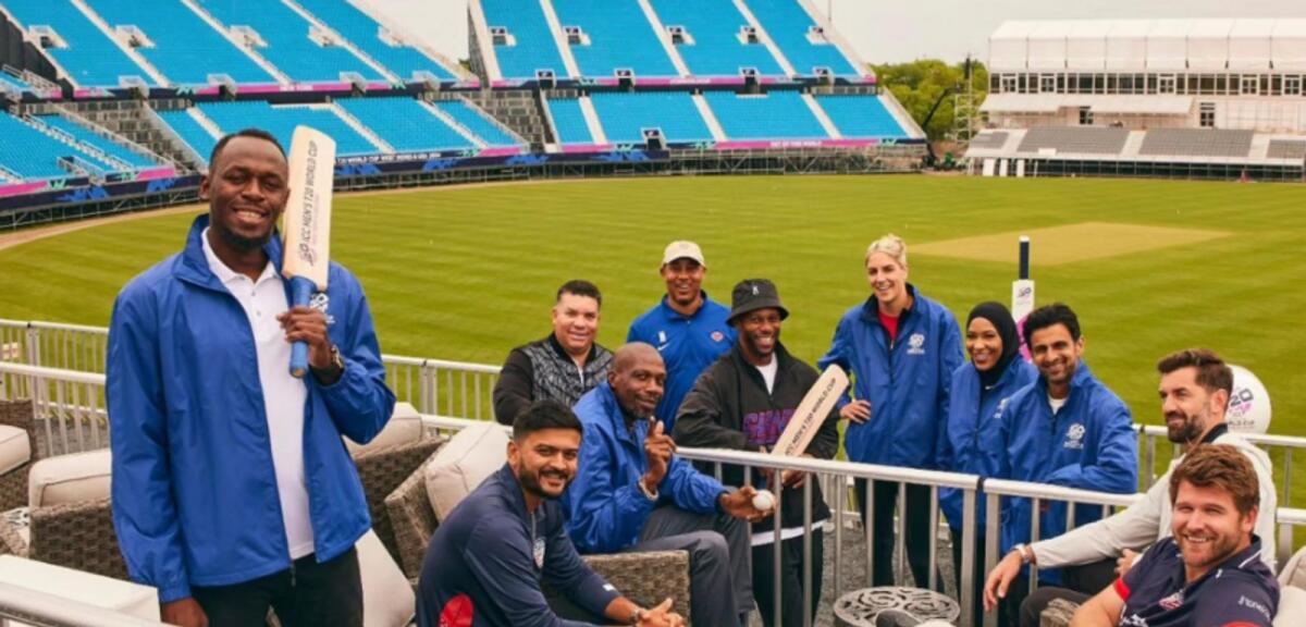 Usain Bolt - an eight-time Olympic gold medallist - was unveiled as an ambassador for the ICC Men's T20 World Cup 2024. - Instagram
